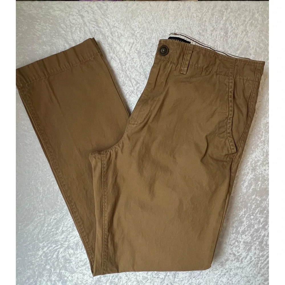 American Eagle Original Straight Cotton Chino Pants Men's size 32 x 34 Brown - Picture 2 of 12